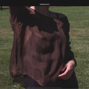 NA NIN ESME SHEER SILK BLOUSE